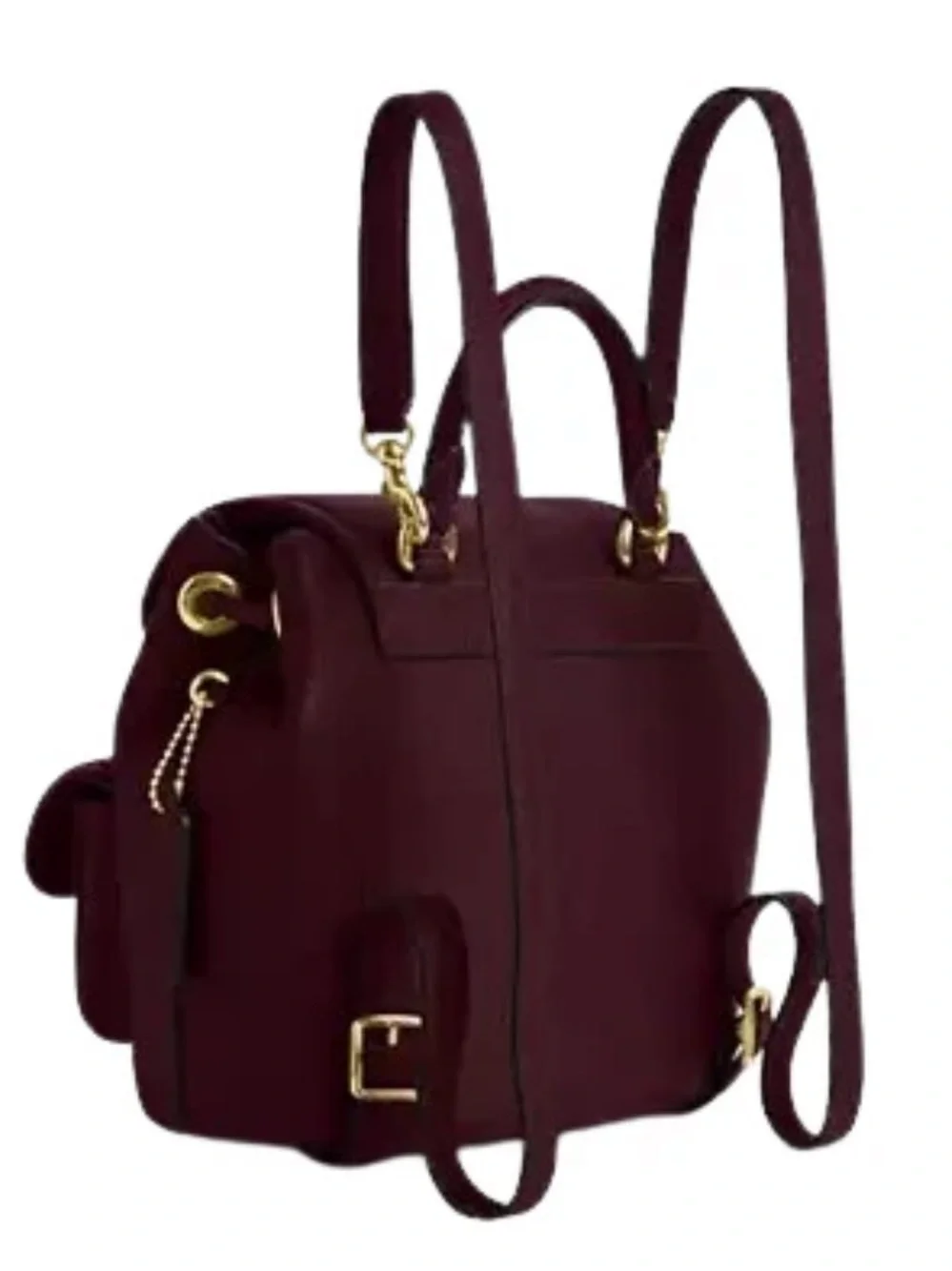 Coach Hadley Leather Backpack in Burgundy - Picture 2 of 4